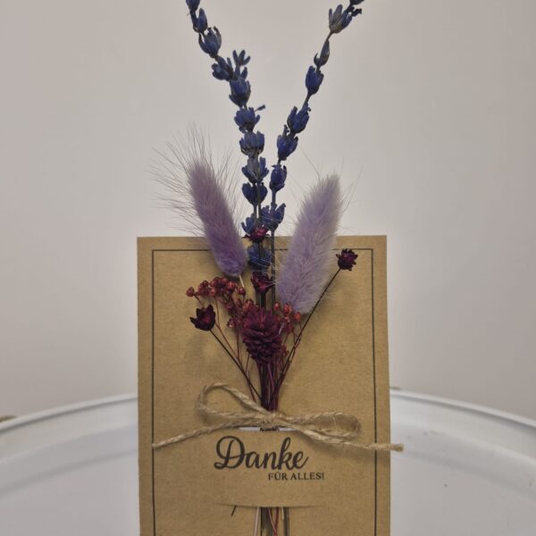 Trockenblumenkarte Dämmerung